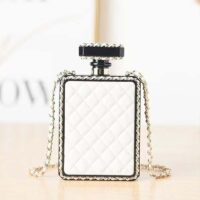 Chanel CC Women Evening Bag Lambskin Plexi Gold-Tone Metal Black White (3)