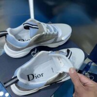 Dior Men B22 Sneaker White and Blue Technical Mesh and Gray Calfskin (1)