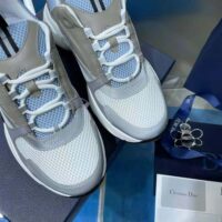 Dior Men B22 Sneaker White and Blue Technical Mesh and Gray Calfskin (1)