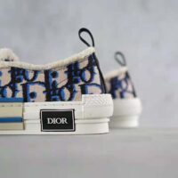 Dior Men B23 Slip-on Sneaker Beige Black and Navy Blue Dior Oblique Tapestry (1)