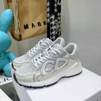 Dior Men B30 Sneaker Gray Mesh and White Technical Fabric (1)