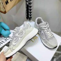 Dior Men B30 Sneaker Gray Mesh and White Technical Fabric (1)