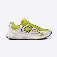 Dior Men B30 Sneaker Yellow Mesh and White Technical Fabric (1)