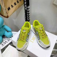 Dior Men B30 Sneaker Yellow Mesh and White Technical Fabric (1)