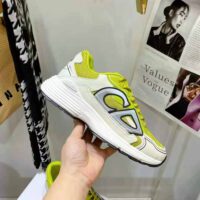 Dior Men B30 Sneaker Yellow Mesh and White Technical Fabric (1)