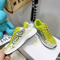 Dior Men B30 Sneaker Yellow Mesh and White Technical Fabric (1)