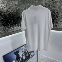 Dior Men CD Icon Polo Shirt White Cotton Pique (1)