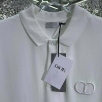 Dior Men CD Icon Polo Shirt White Cotton Pique (1)