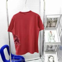 Dior Men Dior and Kenny Scharf T-shirt Relaxed Fit Red Cotton Jersey (1)