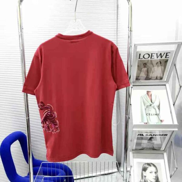 Dior Men Dior and Kenny Scharf T-shirt Relaxed Fit Red Cotton Jersey (3)
