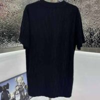 Dior Men Oblique T-shirt Relaxed Fit Navy Blue Terry Cotton Jacquard (1)