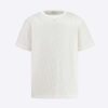 Dior Men Oblique T-shirt Relaxed Fit Off-White Terry Cotton Jacquard