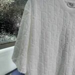 Dior Men Oblique T-shirt Relaxed Fit Off-White Terry Cotton Jacquard - Image 9