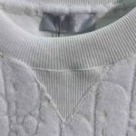 Dior Men Oblique T-shirt Relaxed Fit Off-White Terry Cotton Jacquard - Image 6