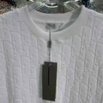Dior Men Oblique T-shirt Relaxed Fit Off-White Terry Cotton Jacquard - Image 4