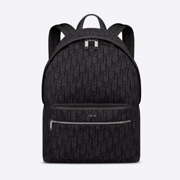 Dior Men Rider Backpack Black Dior Oblique Jacquard
