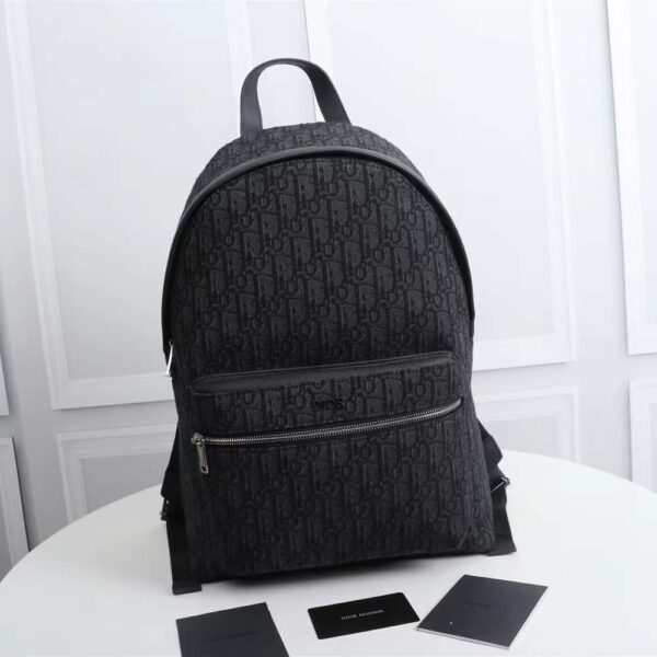 Dior Men Rider Backpack Black Dior Oblique Jacquard (2)