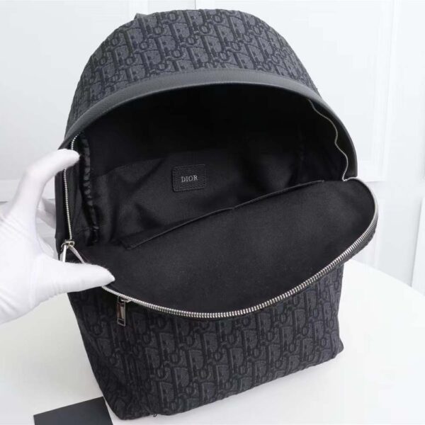 Dior Men Rider Backpack Black Dior Oblique Jacquard (6)