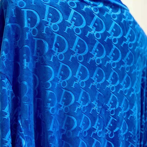 Dior Men Unisize Oblique Bathrobe In Terry Cotton Jacquard-Blue (6)