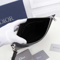 Dior Unisex A5 Pouch Black CD Diamond Canvas Smooth Calfskin (7)