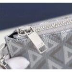 Dior Unisex A5 Pouch Gray CD Diamond Canvas Smooth Calfskin - Image 9