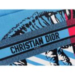 Dior Unisex CD Large Book Tote Blue Pink D-Jungle Pop Embroidery – Bild 7