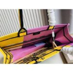Dior Unisex CD Large Book Tote Yellow Pink D-Jungle Pop Embroidery - Imagen 7