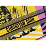 Dior Unisex CD Large Book Tote Yellow Pink D-Jungle Pop Embroidery - Imagen 8