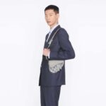 Dior Unisex CD Mini Saddle Bag Gray CD Diamond Canvas Smooth Calfskin - Imagen 12