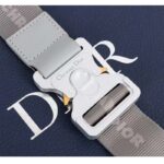 Dior Unisex CD Mini Saddle Bag Gray CD Diamond Canvas Smooth Calfskin - Imagen 9