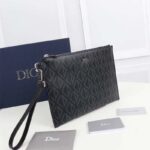 Dior Unisex CD Pouch Black CD Diamond Canvas DIOR Signature - Image 3