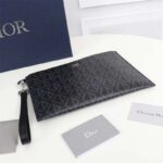Dior Unisex CD Pouch Black CD Diamond Canvas DIOR Signature - Image 4
