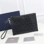 Dior Unisex CD Pouch Black CD Diamond Canvas DIOR Signature - Image 6
