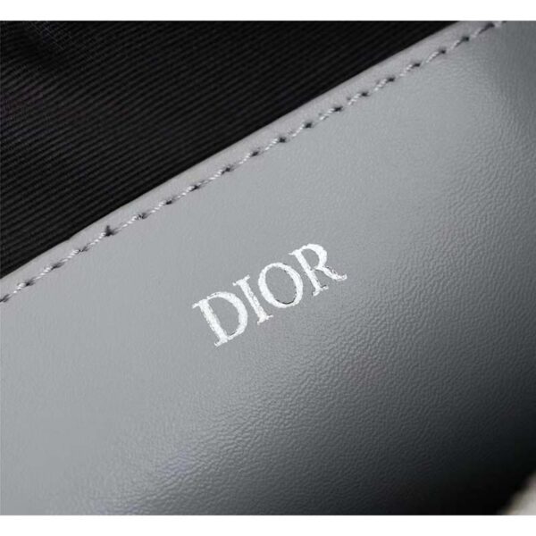 Dior Unisex CD Pouch Gray CD Diamond Canvas DIOR Signature (3)