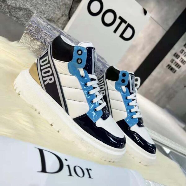 Dior Unisex D-Player Sneaker Blue Multicolor Technical Fabric Suede and Calfskin (5)