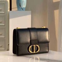 Dior Women 30 Montaigne Bag Des Vents Box Calfskin-black (1)