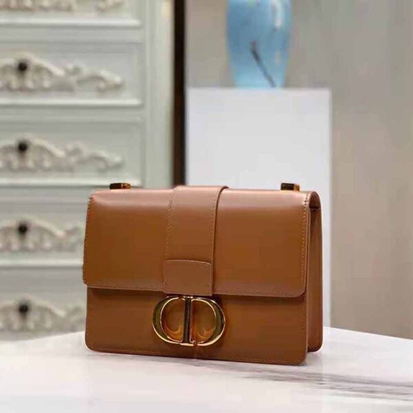 Dior Women 30 Montaigne Bag Des Vents Box Calfskin-brown (9)