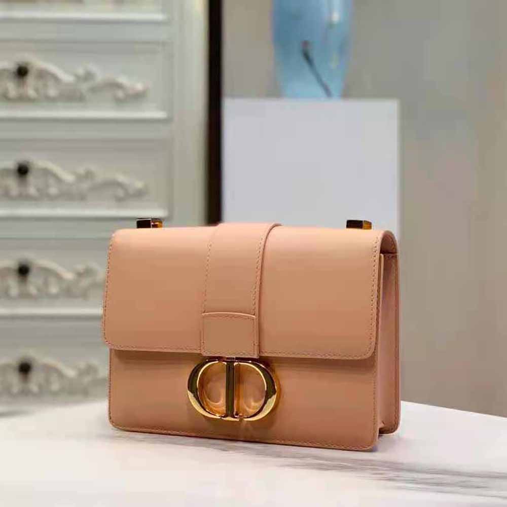 Dior Women 30 Montaigne Bag Des Vents Box Calfskin-Pink
