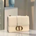 Dior Women 30 Montaigne Bag Des Vents Box Calfskin-White - Imagen 3