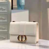 Dior Women 30 Montaigne Bag Des Vents Box Calfskin-white (1)