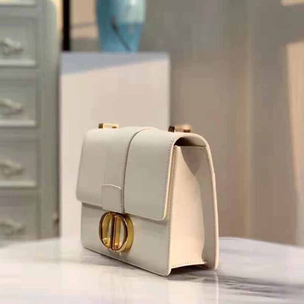 Dior Women 30 Montaigne Bag Des Vents Box Calfskin-white (5)