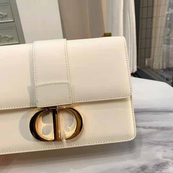 Dior Women 30 Montaigne Bag Des Vents Box Calfskin-white (8)