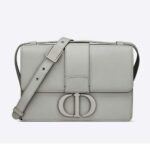 Bolso Dior para mujer 30 Montaigne en piel de becerro granulada ultramate, color plata