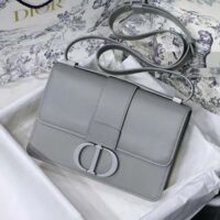 Dior Women 30 Montaigne Bag Ultramatte Grained Calfskin-silver (1)