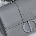 Dior Women 30 Montaigne Bag Ultramatte Grained Calfskin-Silver - Imagen 7