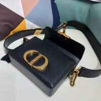 Dior Women 30 Montaigne Box Bag Black Box Calfskin (1)