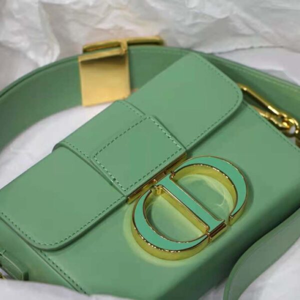 Dior Women 30 Montaigne Box Bag Mint Green Box Calfskin (4)