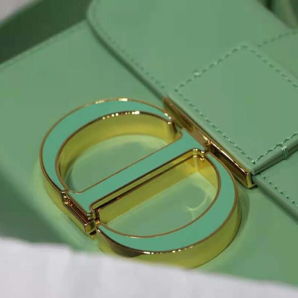 Dior Women 30 Montaigne Box Bag Mint Green Box Calfskin (8)