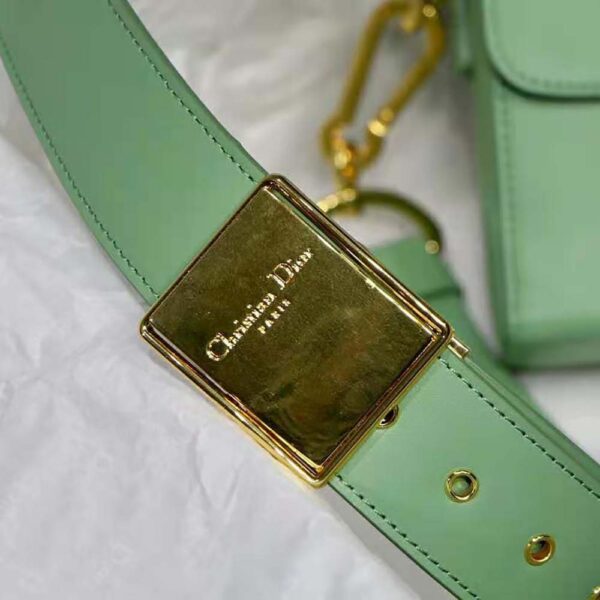 Dior Women 30 Montaigne Box Bag Mint Green Box Calfskin (9)
