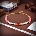 Dior Women 30 Montaigne Necklace Gold-Finish Metal with White Resin Pearls - Image 3